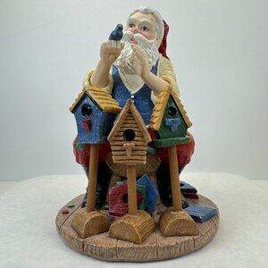 Vintage Accents Unlimited Santa Birdhouse Figurine "A Friend to All" Painted 10"